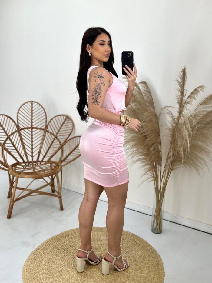 vestido festa acetinado rosa vestido festa acetinado rosa