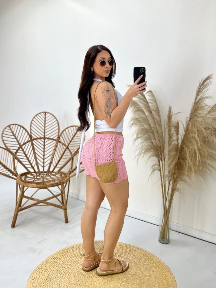 saia saída de praia rosa saia saída de praia rosa